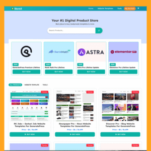 StoreX – Digital Product Selling Website Template For GeneratePress
