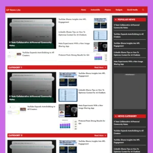 GP News Lite – News Website Templates For GeneratePress