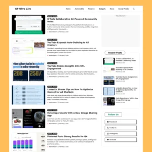 GP Ultra Lite – Blog Website Template For GeneratePress